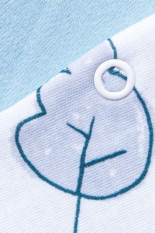 Baby shower Gift Set / Blue Forest / Organic cotton romper-Blue-Forest-Organic-cotton-detail 5