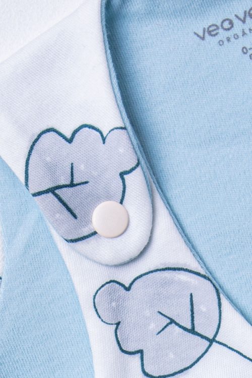 Baby shower Gift Set / Blue Forest / Organic cotton romper-Blue-Forest-Organic-cotton-detail 3