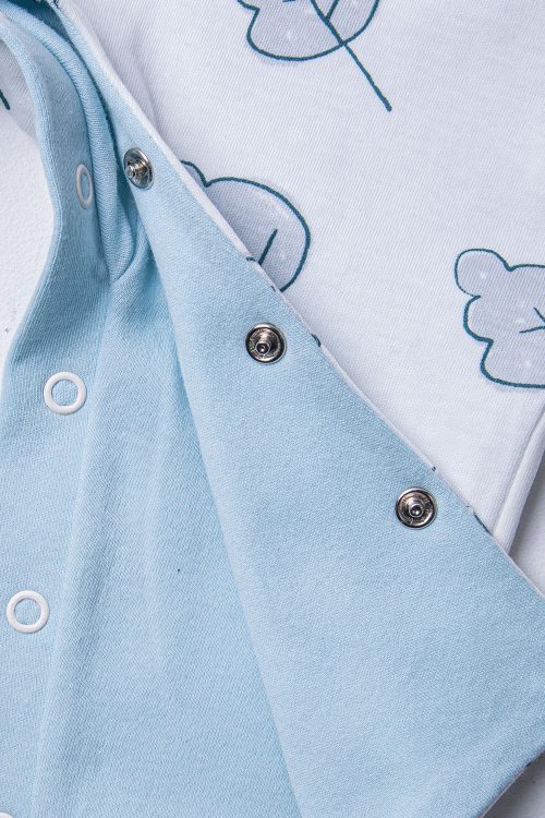 Baby shower Gift Set / Blue Forest / Organic cotton romper-Blue-Forest-Organic-cotton-detail 2