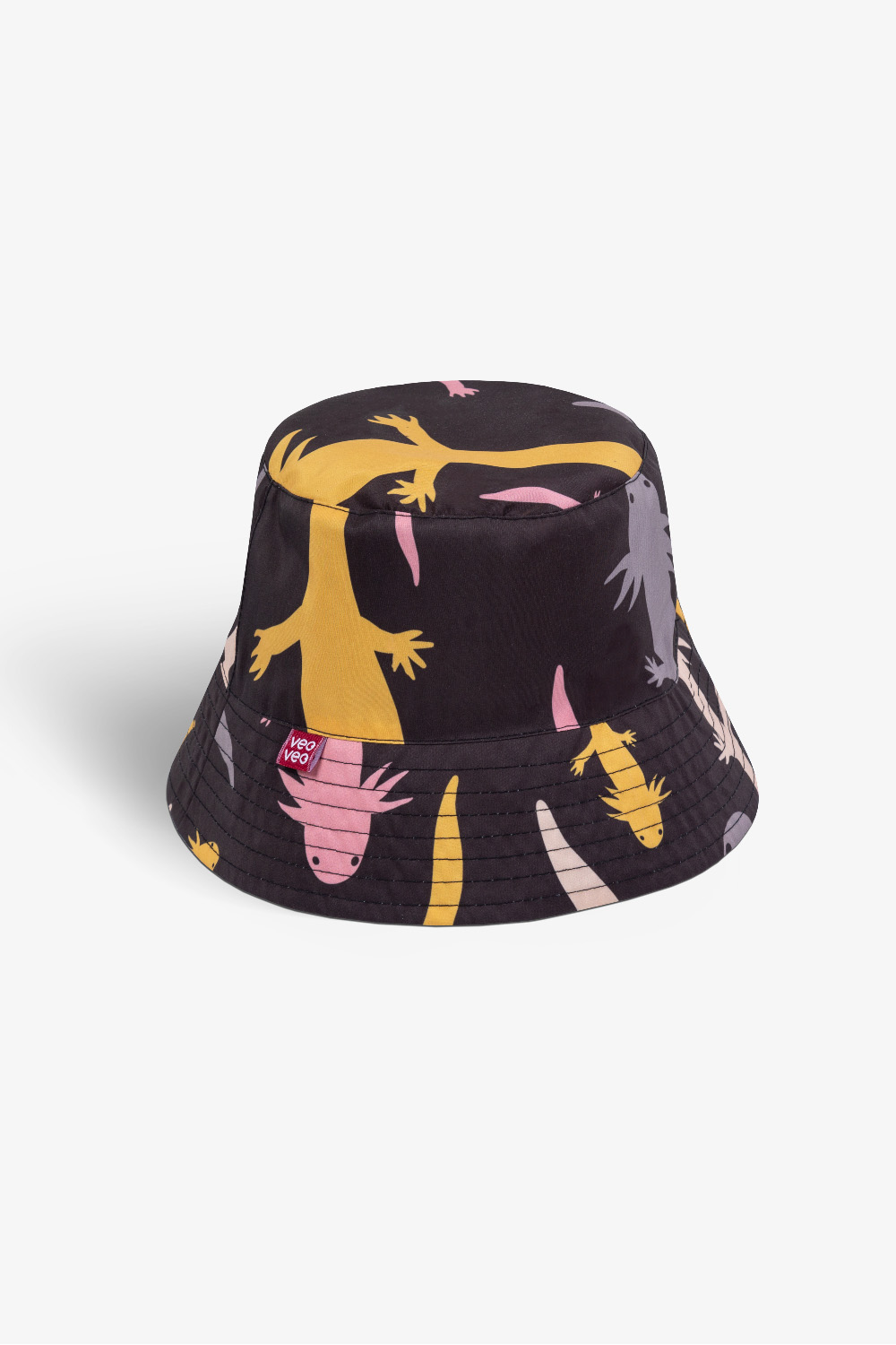 Axolotl Bucket Hat / Waterproof veoveo.store_bucket-hat-axolotl-black