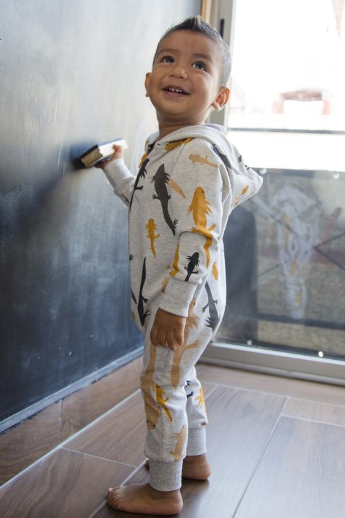 Grey Axolotl Hoodie Romper | Long Sleeve • 100% Cotton - Image 4