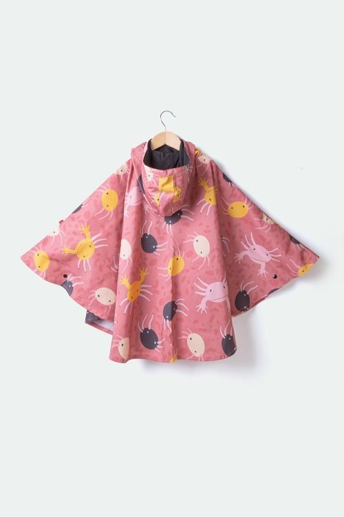 Alternative view of Axolotl Raincoat for kids / Pink