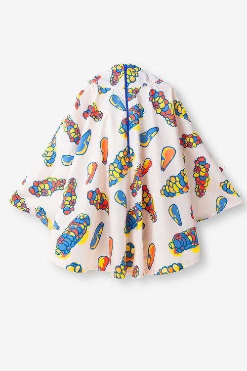 Bone Raincoat Poncho 🤍 / Corn print ☔ / Kids - Image 3