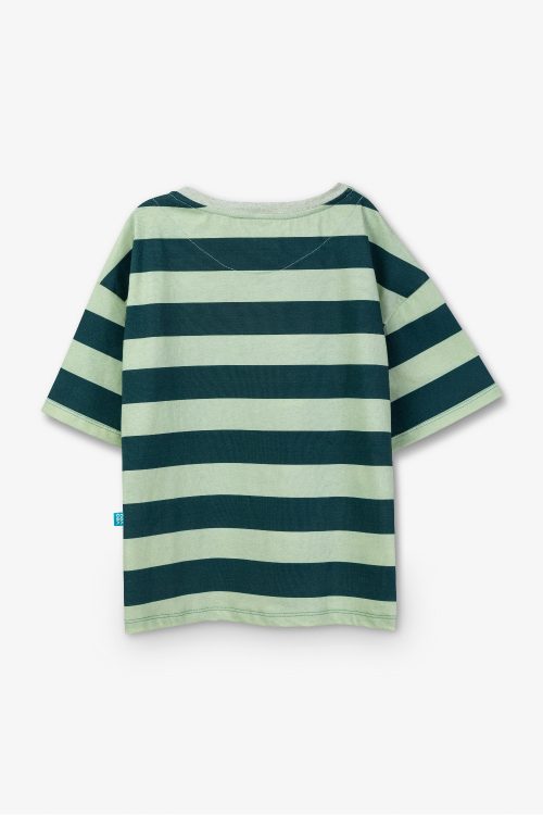 Alternative view of Organic Cotton Striped T-Shirt – Adults