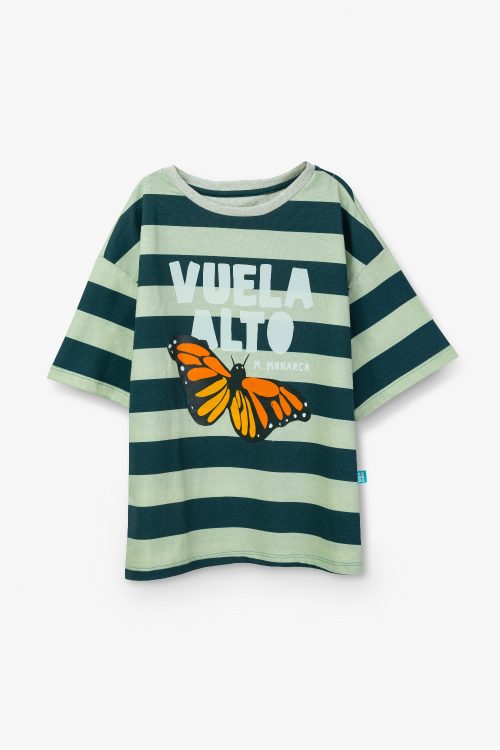 Organic Cotton Striped T-Shirt – Adults