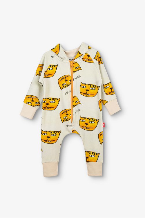 Jaguar Hoodie Romper | 100% Cotton • Made in Mexico