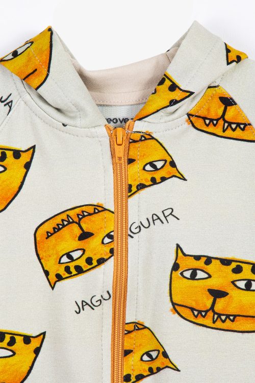 Alternative view of Jaguar Hoodie Romper | 100% Cotton • Made in Mexico