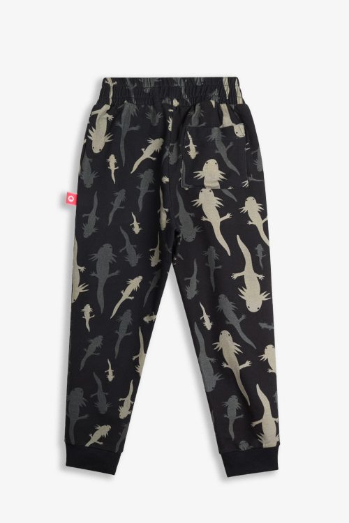 black axolotl kids cotton pants veoveo